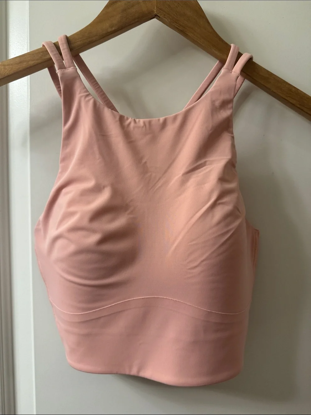 Lululemon Like a Cloud High-Neck Longline Bra in Dew Pink Size 6 B/C Cup